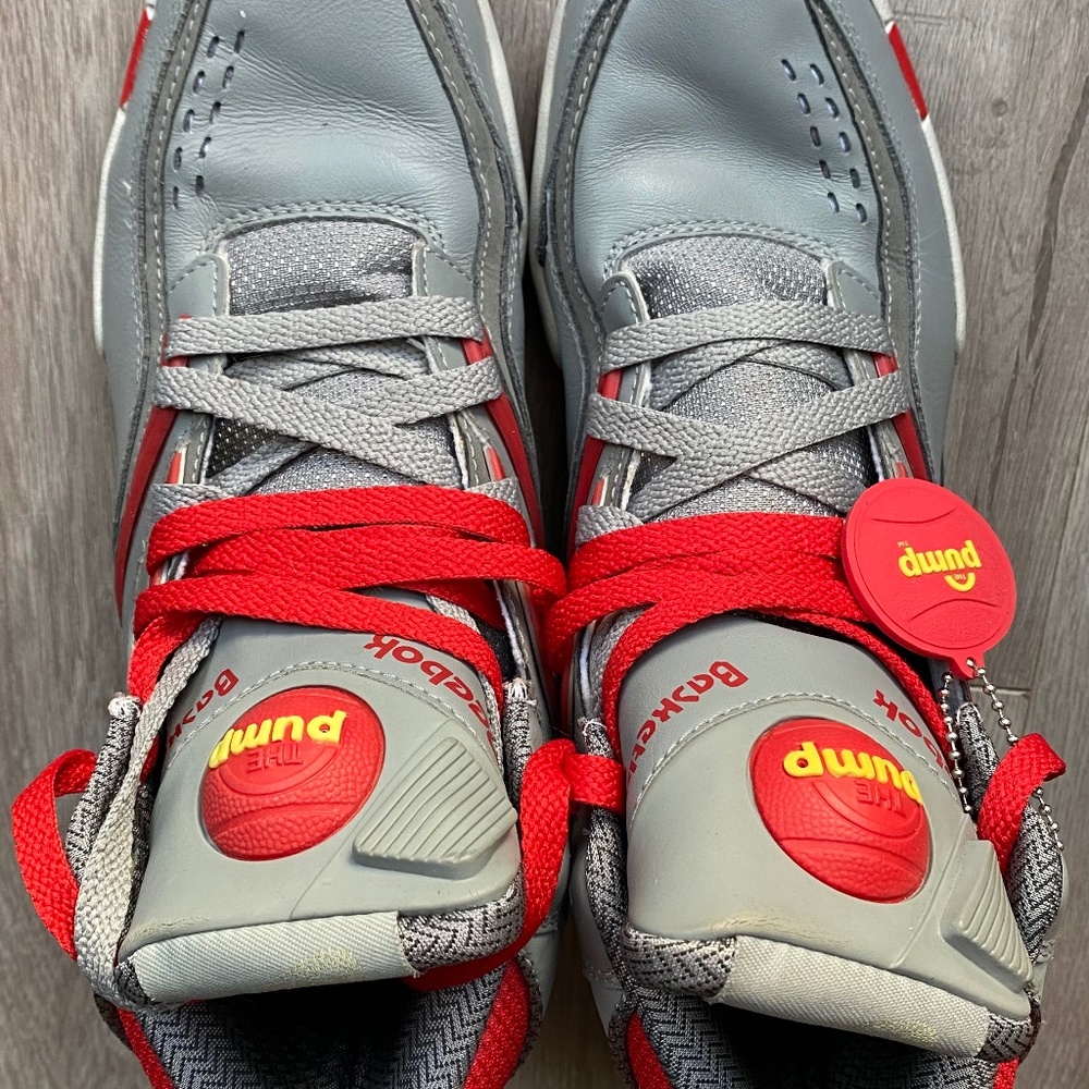 Reebok Twilight Zone Pump White/Reebok Red-Railroad Grey/Yellow